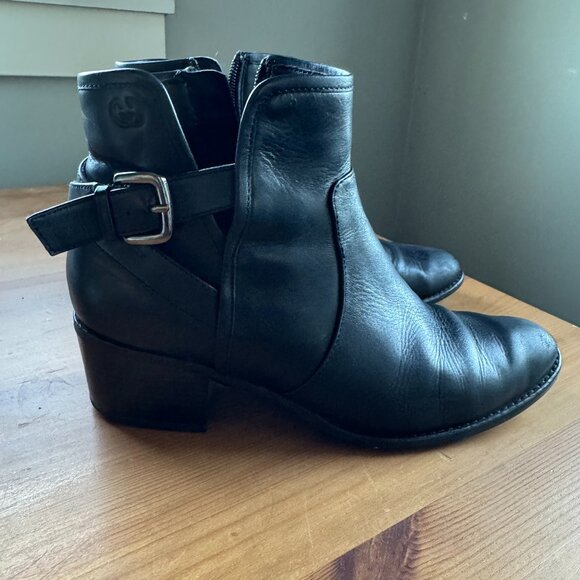 Gerry Weber black leather ankle boots (Josef Seibel) - Picture 1 of 7